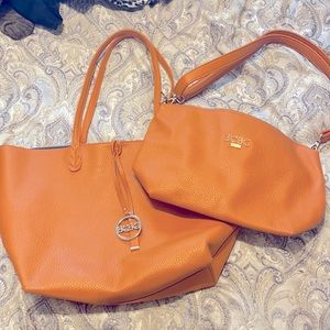 BCBG tote and bag camel color